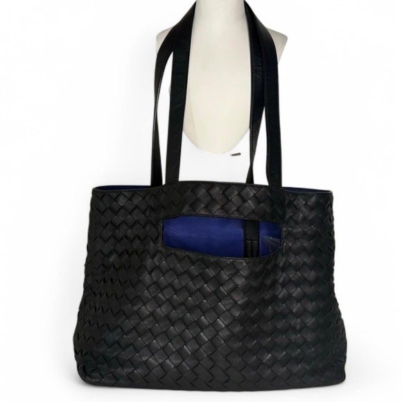 Bottega Veneta Nappa Intrecciato Medium East/West Slot Tote (black) - Picture 1 of 10